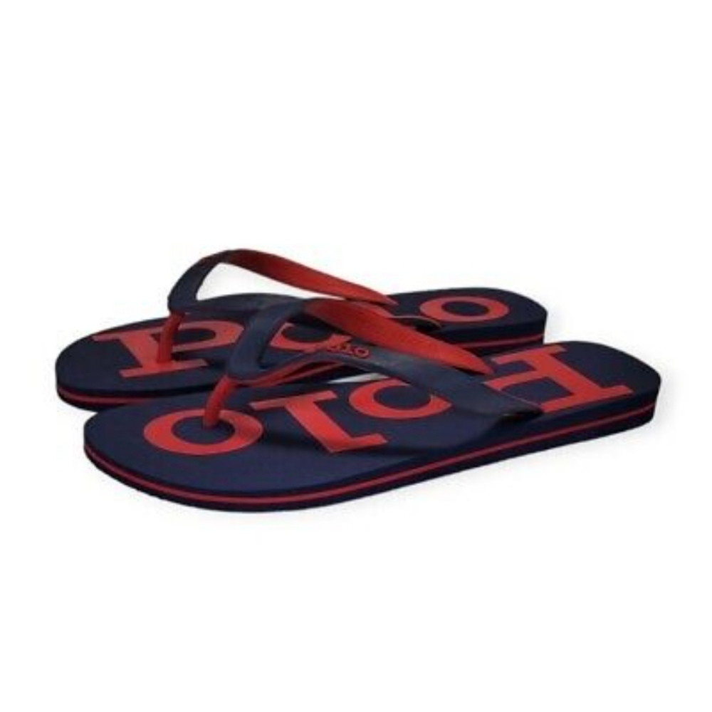 NWT Men's Ralph Lauren Polo Logo Flip-flops - Picture 4 of 8